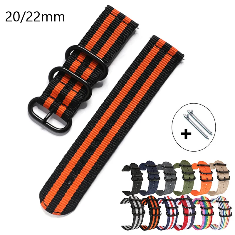 Smartwatch Army Watches For Men - 20mm 22mm 유니버설 나일론 시계 스트랩