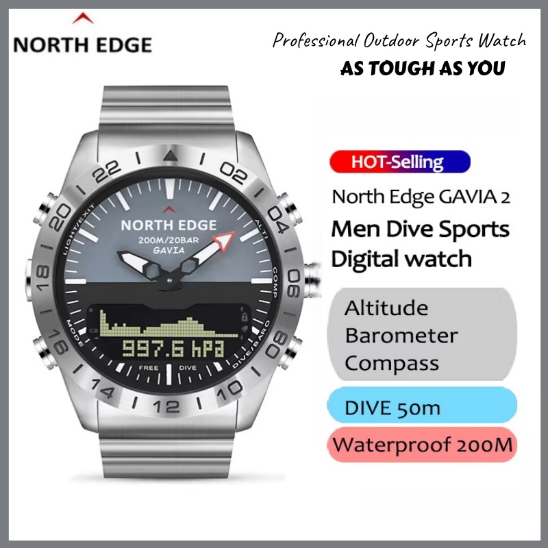 Smartwatch Army Watches For Men - NORTH EDGE 럭셔리 남성용 스마트 시계