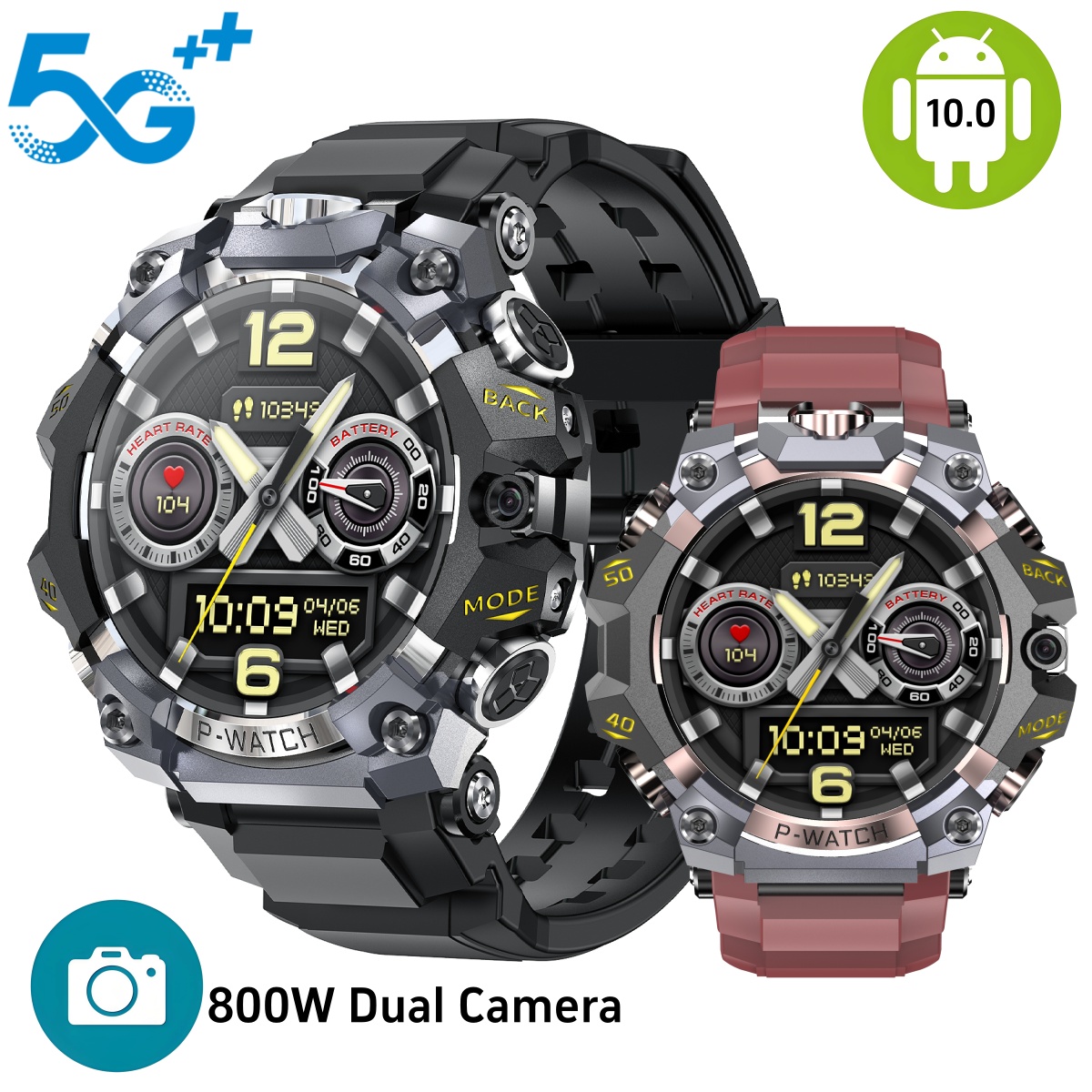 Heart Rate Gps Watch - Q668 스마트워치 안드로이드 10.0 1.95인치 AMOLED