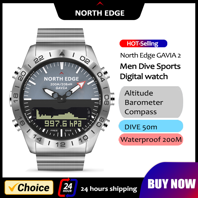 Smartwatch Army Watches For Men - NORTH EDGE 남성용 다이브 시계 군용