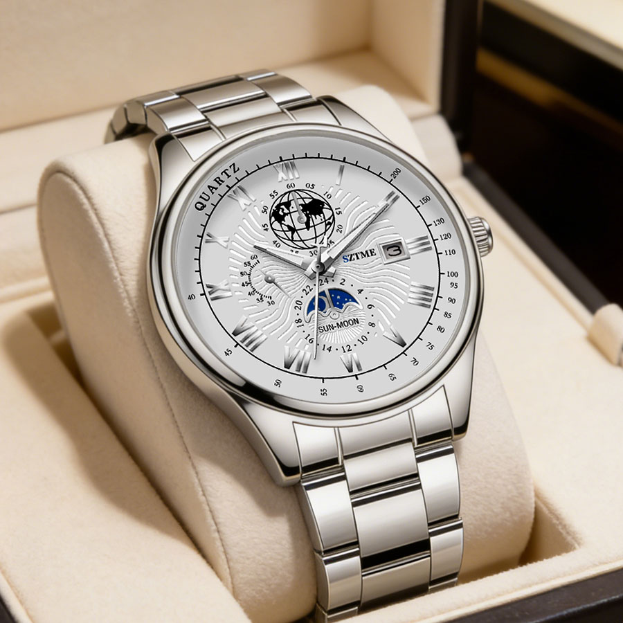 Smartwatch Luxury Watches - 비즈니스 고급 남성용 시계 스틸 밴드