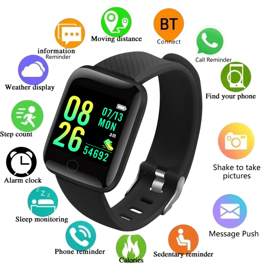 남녀공용 다기능 스마트 워치, 메시지 알림, 음악 제어 - Smartwatch Watches For Boys 리뷰 및 가격