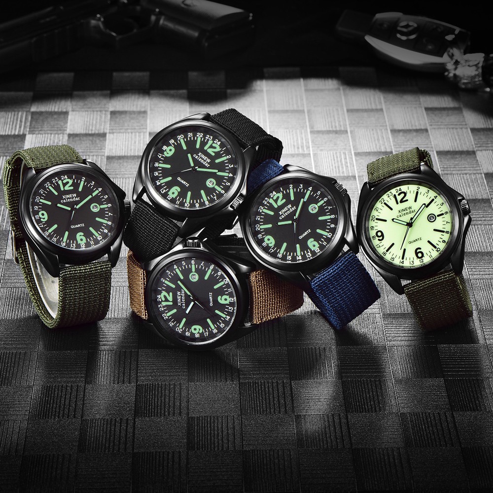 남성용 밀리터리 쿼츠 시계, 블랙 다이얼 날짜, 럭셔리 - Smartwatch Luxury Watches 리뷰 및 가격