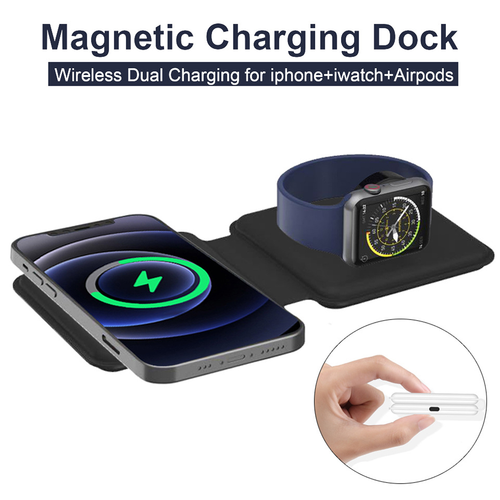 2IN1 Magsafe  duo 자기 무선 충전기 도크 - Xwatch Smartwatch 리뷰 및 가격