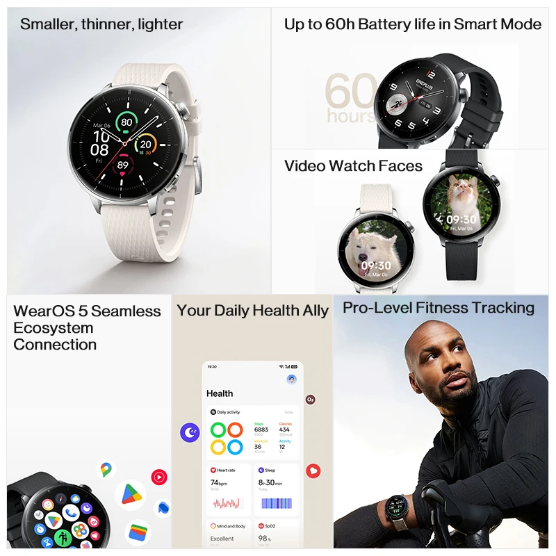 글로벌 버전 OnePlus Watch 3 43mm 스마 - Heart Rate Gps Watch 리뷰 및 가격