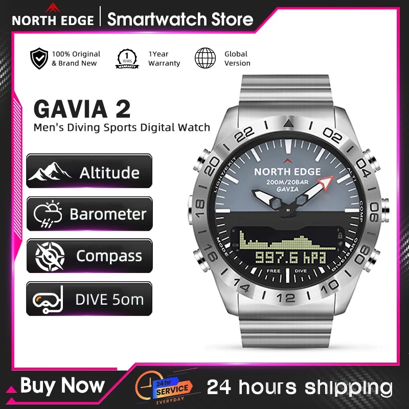NORTH EDGE 남성용 다이브 시계 군용 럭셔리 풀 - Smartwatch Army Watches For Men 리뷰 및 가격