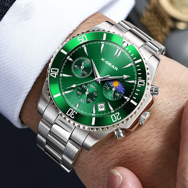 X-GEAR 패션 캘린더 남성용 쿼츠 시계 고급 블랙  - Xwatch Smartwatch 리뷰 및 가격