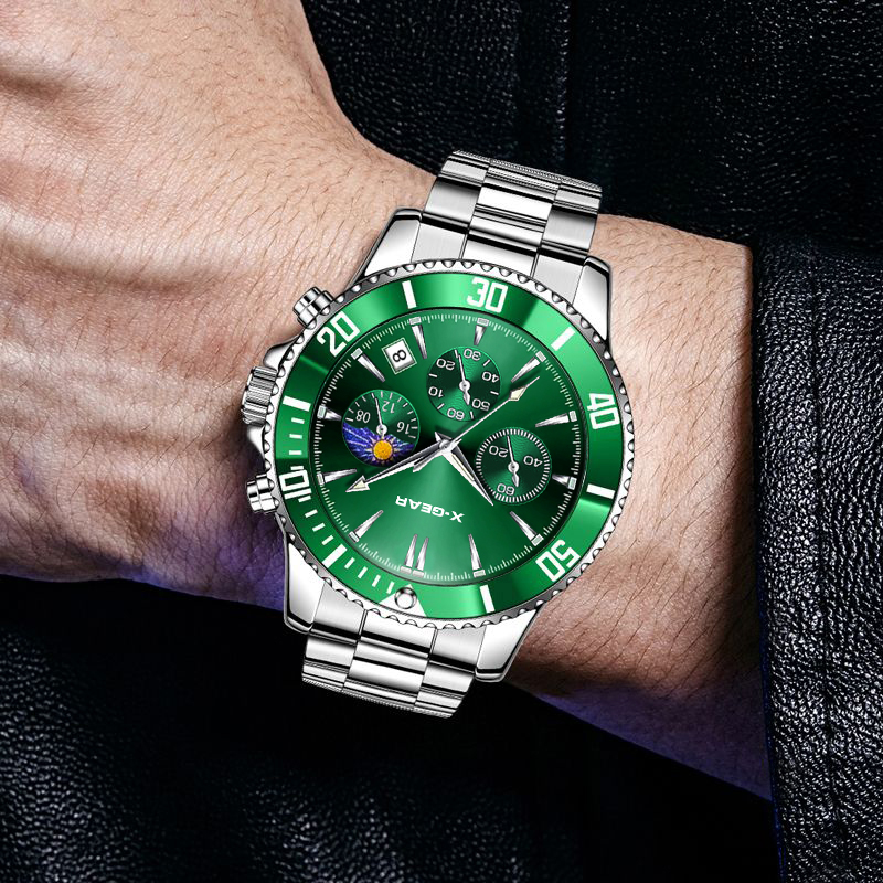 X-GEAR 패션 캘린더 남성용 쿼츠 시계 고급 블랙  - Xwatch Smartwatch 리뷰 및 가격