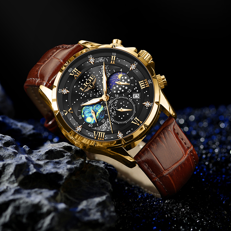 LIGE 2026 최고급 명품 브랜드 남성용 정품 가죽 - Smartwatch Army Watches For Men 리뷰 및 가격